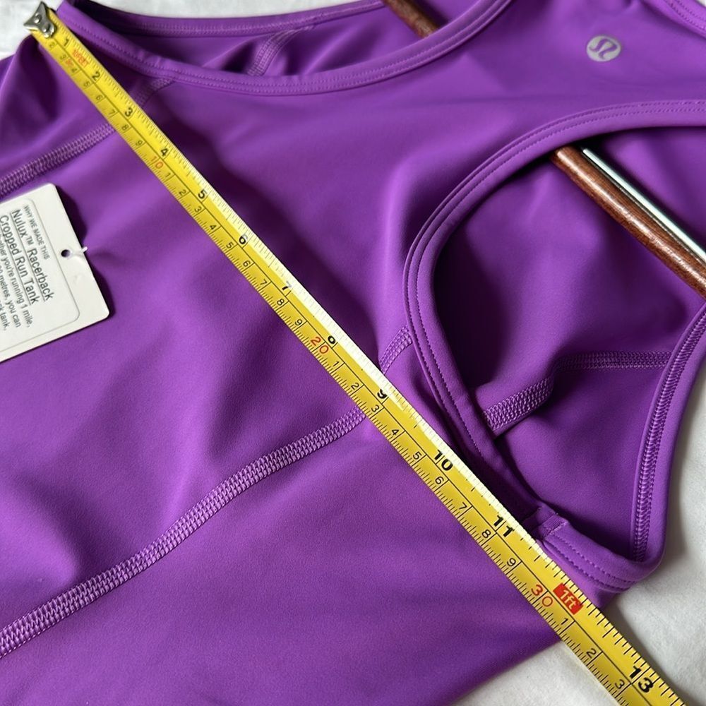 Lululemon NULUX RACERBACK CROPPED RUN TANK TOP size 4 MOONLIT MAGENTA NWT - Picture 5 of 6